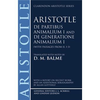 De Partibus Animalium I and de Generatione Animalium I - Paperback - 1992 - 1
