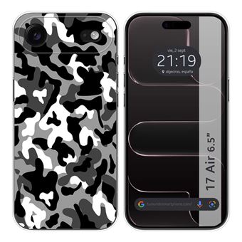 Capa Tumundosmartphone de silicone para iPhone 17 Air (6,5) | desenhos de camuflagem de neve - 1