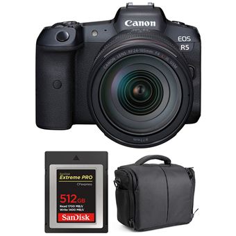 Máquina Fotográfica Canon EOS R5 + RF 24-105mm f/4L IS USM + SanDisk 512GB Extreme PRO CFexpress Type B + Bolsa + PDF 15 técnicas para melhorar as suas fotografias - 1