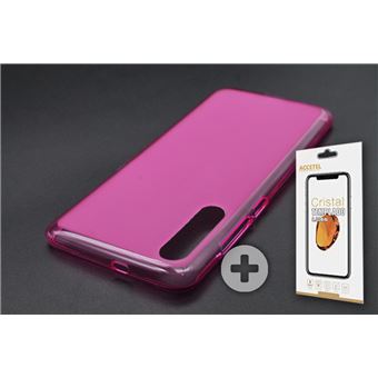 Conjunto com Película de Vidro Temperado e Capa Skyhe para Xiaomi Mi 9 Gel Rosa - 1