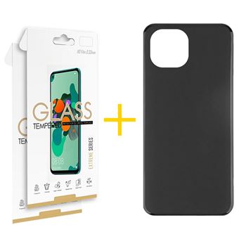 Pack 2 x Película de Vidro Temperado 2.5D + Capa Gandy  Apple iPhone 15 Plus Silicone Liso - Preto - 1