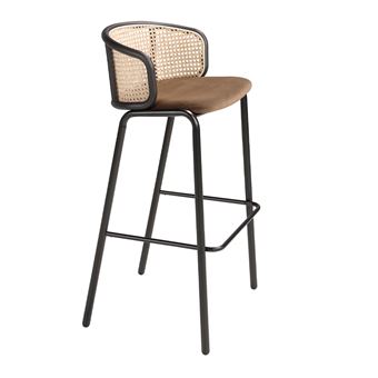 Banco Angel Cerdá 4128 | Vime e Veludo Castanho - 1