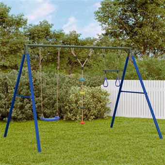 Conjunto de baloiço para exterior vidaXL | com baloiço trapézio e escada - 1