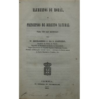 Elementos de moral, e principios de direito natural. - 1