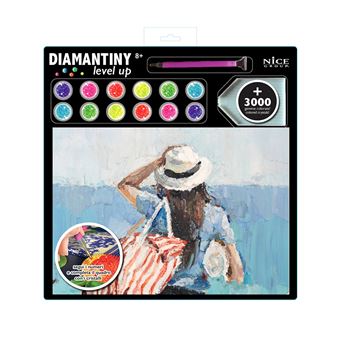 Pintar com Diamantes Mulher Na Praia Nice 96353 Az Diamantiny - 1