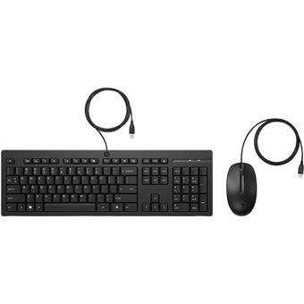 Teclado com Fios + Rato HP Rato e Teclado com fios 225 | Idioma: Inglês | Preto - 1