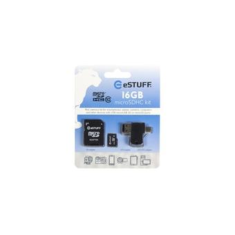 cartão de memória eSTUFF 16GB MicroSD 16GB MicroSD Class 10 Preto