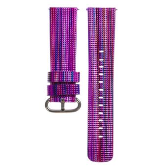 Bracelete de Couro Revestida Universal Colorida DAM para Relógios de 22 mm - Fúcsia - 1