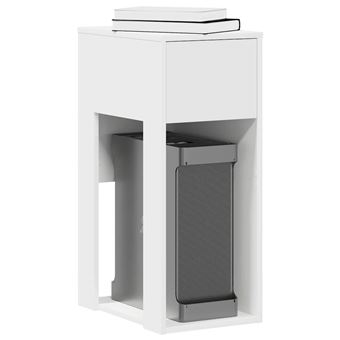 Suporte torre de computador com gaveta vidaXL | 30x44x74 cm | branco - 1