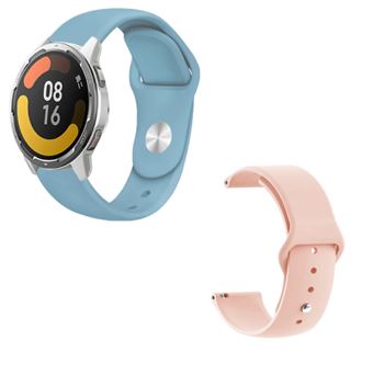 Kit 2x Bracelete Silicone Gift4Me para Garmin Forerunner 265 | Azul Céu / Rosa Claro - 1