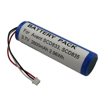 Bateria Avizar de Substituição para Philips Avent SCD833 / SCD835 | 3,7V 2600mAh Li-ion | Cinzento - 1