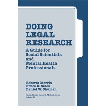 Doing Legal Research - A Guide for Social Scientists and Mental Health Professionals - Paperback - 1997 - 1