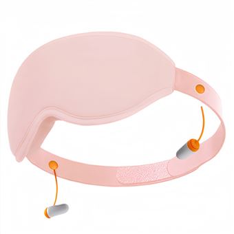 Máscara de Dormir Integrada com Tampões para os Ouvidos BAYKAR | Bloqueio de Luz e Ruído | Rosa - 1