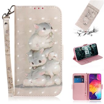 Capa PU Magunivers padrão de impressão impressão impressão spot spot decor padrão do mouse para Samsung Galaxy A50
