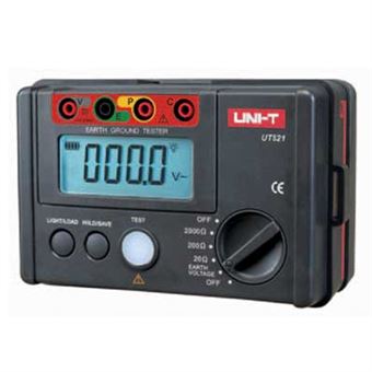 Medidor de Resistência À Terra Uni-T com 3 Pontas de Prova Cinzento - 1
