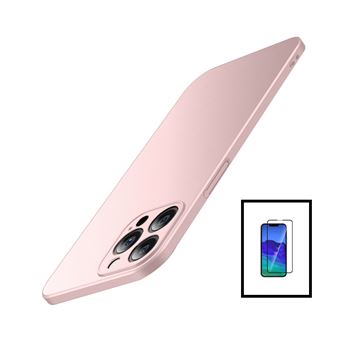 Kit Gift4Me Película de Vidro Temperado GorilasGlass + Capa Rígida e Fina para Apple iPhone 14 Pro Max - Rosa - 1