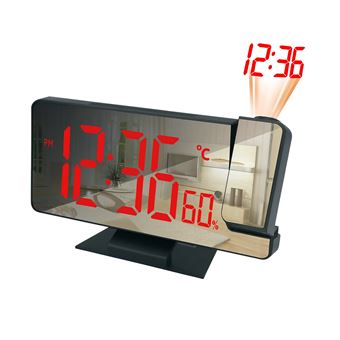 Relógio Despertador Digital Espelhado SANDA SD-4123 | Preto - 1