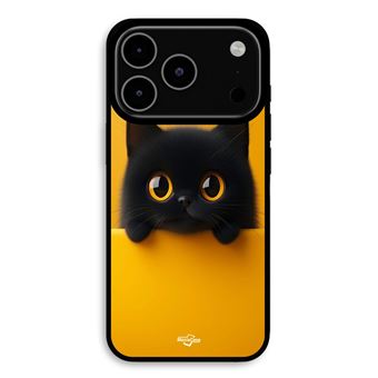 Capa Maniacase para iPhone 17 Pro Max | Gato fofo fundo laranja - 1