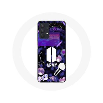 Capa Maniacase para Samsung Galaxy A32 5G com o logo do Bangtan Sonyeondan (BTS) e o lightstick 'Army Bomb - 1