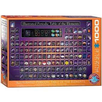 Puzzle Eurographics Tabela Elementos Ilustrada - Periodic Table Illustrated | 1000 Peças - 1