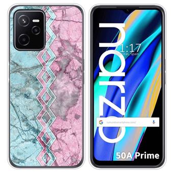 Capa Tumundosmartphone de silicone para Realme Narzo 50A Prime mármore design 08 desenhos - 1