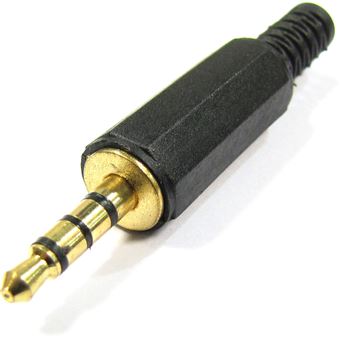 Jack Macho Stereo BeMatik de 3,5mm 4 Pinos para AV - 1