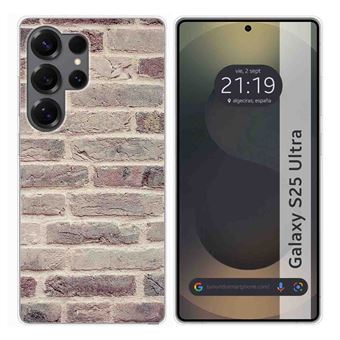 Capa TUMUNDOSMARTPHONE de silicone para Samsung Galaxy S25 Ultra 5G Brick Design 01 Desenhos - 1