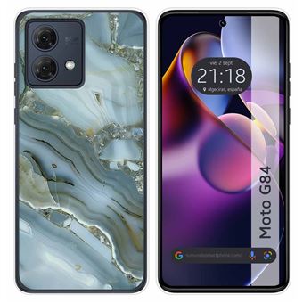 Capa de Silicone TUMUNDOSMARTPHONE para Motorola Moto G84 5G | desenhos Mármore 09 - 1