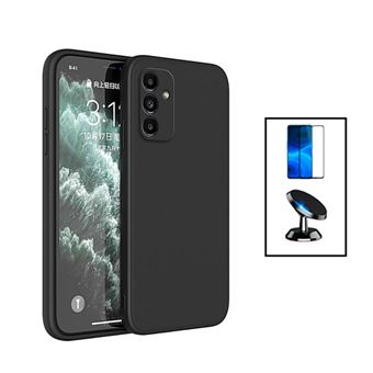 Kit Phonecare Película de Vidro Temperado 5D Full Cover + Capa Silicone Líquido + Suporte Magnético de Carro para Samsung Galaxy A24 4G - Preto - 1