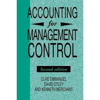 Accounting For Management Control - [Version Originale] - 1
