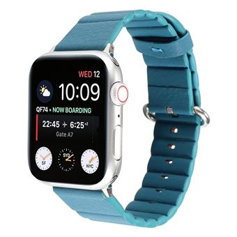 Bracelete de Couro HSMY Flexível Confortável para Apple Watch Series 6/ SE/ 5/ 4 | 40 mm - Azul - 1