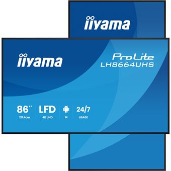 Ecrã de Sinalização iiyama LH8664UHS-B3AG | 4K UHD | 85,6'' - 1
