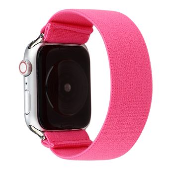 Bracelete de Nylon HSMY Elástico para Apple Watch Series 6/ SE/ 5/ 4 | 40 mm - Rosa Escuro - 1
