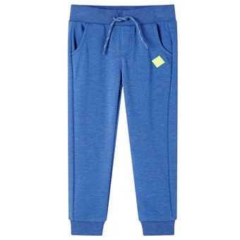 Calças de fato de treino para criança vidaXL | azul mesclado 116 | 5 a 6 anos - 1