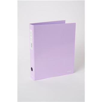 Capa A4 2 Argolas Ambar | Lombada Estreita | Pastel Roxo - 1