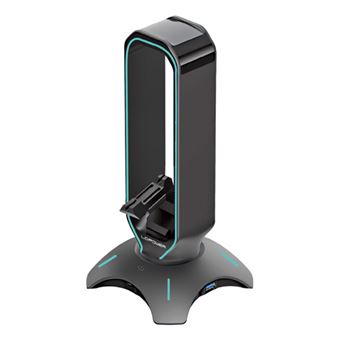 Suporte para Auscultadores LC-Power LC-HUB-HEAD-BUNGEE | Preto - 1