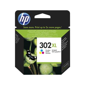 Tinteiro Hp 302Xl Tricolor De Elevado Rendimento - F6U67Ae - 1