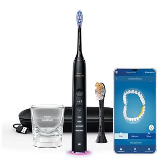 Escova de Dentes Elétrica Philips DiamondClean Smart 9400 HX9917 Escova de dentes elétrica com app | Preto - 1