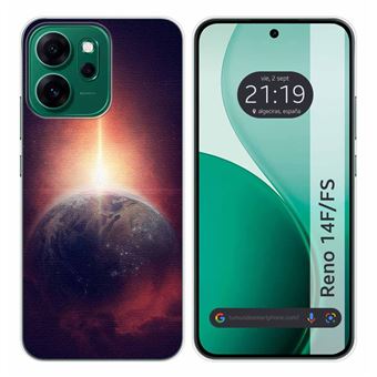 Capa Tumundosmartphone de silicone para Oppo Reno 14 FS / 14FS 5G | Earth Design Drawings - 1