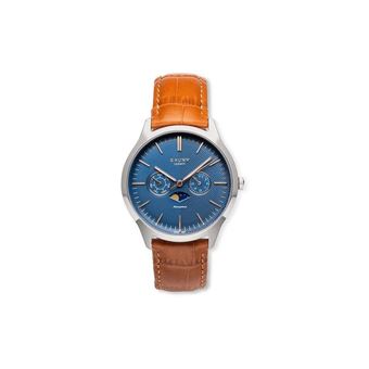 Relógio Masculino Cauny Legacy Moonphase Blue & Tan LLG004 | Mel - 1
