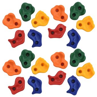 Pedras de Escalada vidaXL 20 pcs multicor PE - 1
