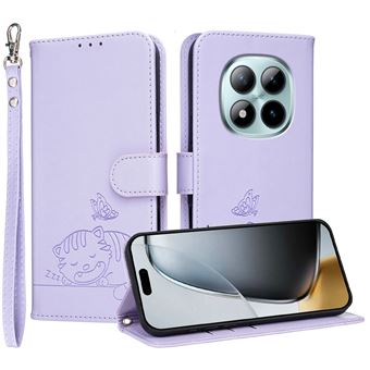 Capa FOXDOCK para Xiaomi Redmi Note 15 Pro Plus | Flip | Bloqueio RFID | Fecho Magnético | Pele Sintética | Alça de Pulso Amovível | Roxo - 1