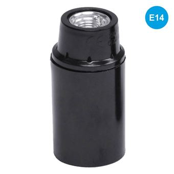 Casquilho para Lâmpada E14 - Preto - 1