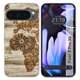 Capa de Silicone TUMUNDOSMARTPHONE para Google Pixel 9 Pro XL 5G | desenhos Madeira 07 - 1