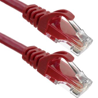 Cabo de Ethernet BeMatik LAN UTP RJ45 Cat.6a Vermelho 1m - 1