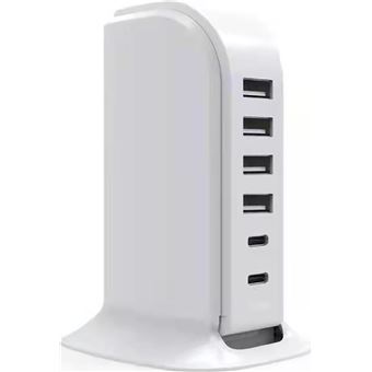 Carregador de Dispositivos Móveis BIG BEN BBC Chargeur 6 ports USB 4A+2C 40W White | Branco - 1