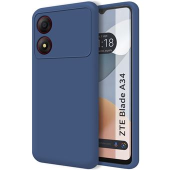 Capa de silicone líquido TUMUNDOSMARTPHONE ultramacio para Zte Blade A34 4G em azul escuro - 1