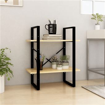 Estante com 2 prateleiras vidaXL | 60x30x70 cm | pinho maciço - 1