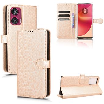 Capa FOXDOCK para Motorola Edge 50 Fusion | Fecho Magnético | TPU Macio | Compartimentos para Cartões | Dourado - 1