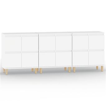 Aparadores vidaXL | 3 Peças | 60x35x70 cm | derivados de madeira branco - 1
